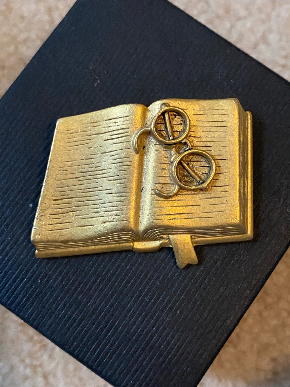 Vintage CAjC Signed Book Brooch